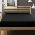 thumbnail image 5 of Kelnaro Soft Breathable Microfiber Twin Fitted Sheet, Deep Pocket, Black, 5 of 5