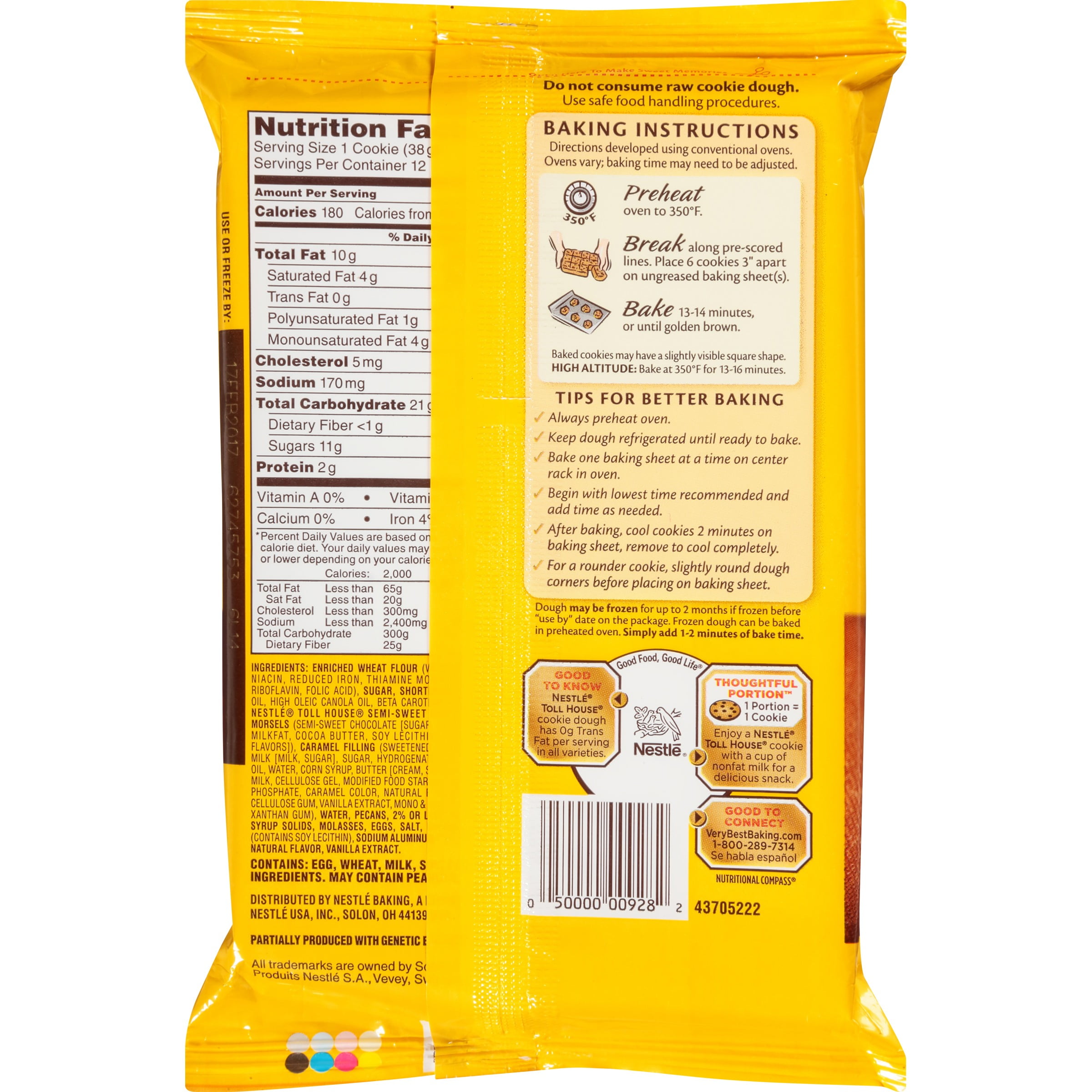 nestle chocolate chip cookie dough ingredients