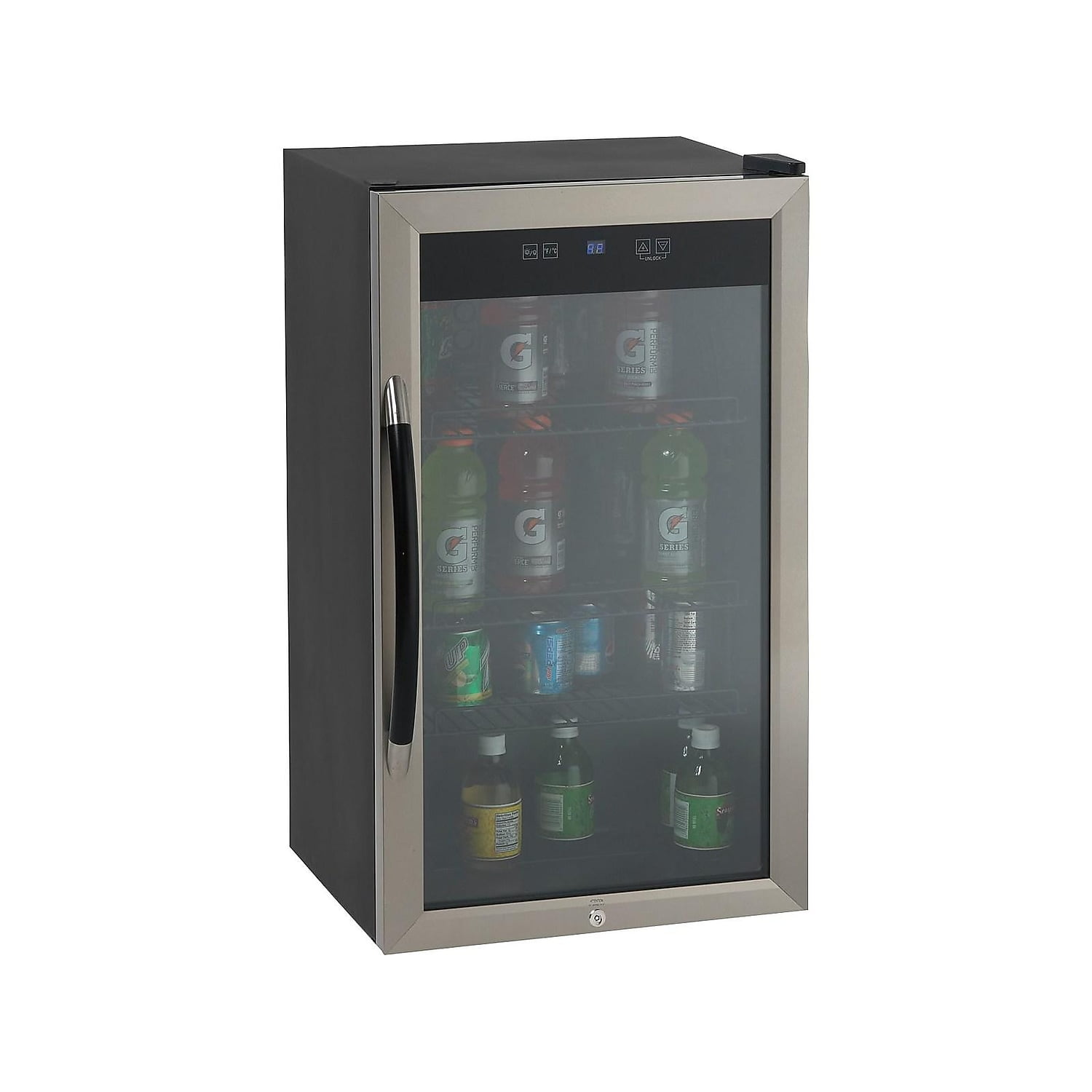 Avanti 3 cu ft Refrigerator, Black/SS Framed Glass, Each (AVA132728)