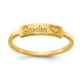 thumbnail image 1 of Solid 14k Yellow Gold Name Bar Ring Band Size 8.5, 1 of 5