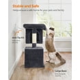 thumbnail image 5 of Cat Tree 29.1 Inch Cat Tower with Large Perch, 2 Cat Caves, Scratching Post for Kittens up to 11 lb, Smoky Gray, 5 of 8