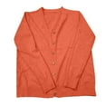 thumbnail image 4 of Cardigan Sweaters for Women Long Sleeve Open Front Button Down Outwear Casual Knit Comfy Soft Lightweight Cardigans Saffron M, 4 of 5