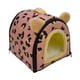 thumbnail image 2 of Cama plegable 2 en 1 para mascotas, cama suave para gatos, camas para perros, cómoda y cálida cueva para gatos de interior, con cojín extraíble y , rojo 26x26x26cm, 2 of 8