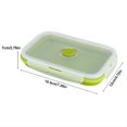 thumbnail image 4 of 800ml Silicone Collapsible Portable Lunch Box, Foldable Food Storage Container, Green, 4 of 4