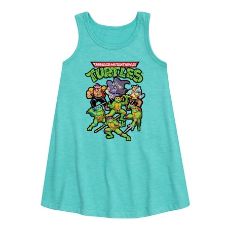 

Teenage Muntant Ninja Turtle - Pixel Gaming Group - Toddler and Youth Girls A-line Dress