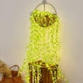 thumbnail image 3 of 200 LED Artificial Vines Curtain Lights, 9.8ftx6.6ft Battery Waterproof  Fake Willow Leaves String Lights with Remote 8 Modes Hanging Lights for Holiday Wedding Party Decoration,, 3 of 7
