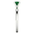 thumbnail image 3 of Solitaire Engagement Ring for Women - 0.5ct Simulated Emerald in 14K White Gold Promise Ring, 3 of 6