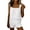 03-White, variant on Ecqkame Two Piece Sets for Women Summer Casual Solid Color Linen Top and Elastic Waist Shorts Lightweight Outdoor Vacation Outfit Set Gray S
