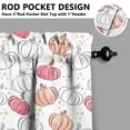 thumbnail image 3 of Window Treatment Panels Pumpkin Patch Thanksgiving Feast Family Gathering,27.5x39in kitchen curtains fall holiday curtain, 3 of 4