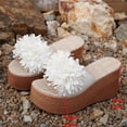 thumbnail image 6 of ShiShine Womens Flower Wedge Slides Open Toe Slip On Sandals Casual Breathable Summer Outdoor Anti Slip Sandals, 6 of 9