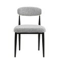 thumbnail image 4 of (Set of 2)Gray Boucle Upholstered Dining Chair Metal Frame Armless chair for Kitchen, Living Room-Fortmok, 4 of 6