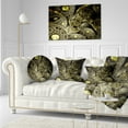 thumbnail image 3 of Designart Symmetrical Gold Fractal Flower - Floral Throw Pillow - 12x20, 3 of 5