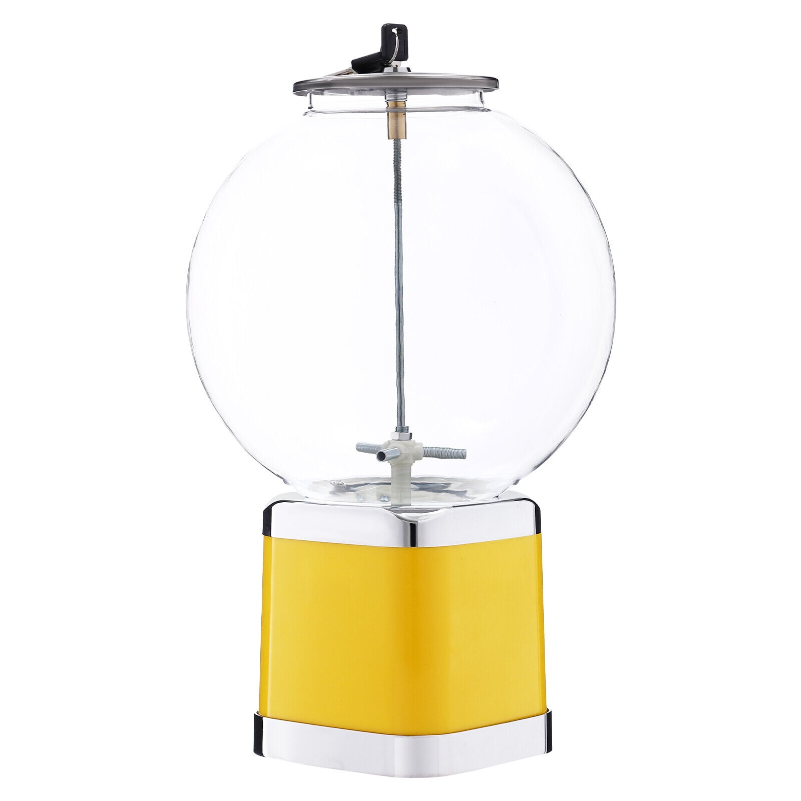 ABS PC And Zinc Alloy Equipped With 2 Keys Vending Machine, Twister Ball Dispenser, Yellow Twister Ball Dispenser
