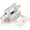Brushed Nickel, variant on 4 Pack (2 Pair) 3/8" Inset White Self Closing Cabinet Hinges for Offset Kitchen Cabinet Door, Face Frame Semi Concealed Kitchen Cabinet Hinges