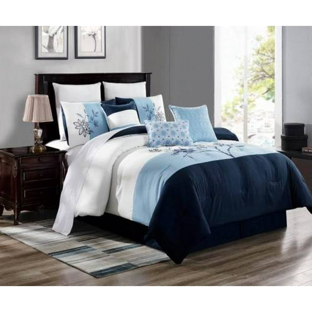 Jane 7 Piece Comforter Set Cotton Touch Oversized Embroidered Bedding