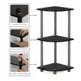 thumbnail image 3 of Furinno Turn-N-Tube Toolless Assembly 3-Tier Storage Shelves, Black Corner Shelf, Open Storage Book Shelf, for Organization and Storage, Living Room, Home Office, Bedroom, Black, 3 of 4