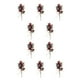 thumbnail image 3 of Advancent Rama de pino helada de nieve falsa, decoración de Navidad de plástico, rama de pino de nieve artificial DIY, cono rojo flor de pino rojo 10piezas Advancent CBP041417, 3 of 6