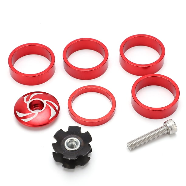 Juego de horquillas delanteras para auriculares de bicicleta aleación de aluminio antioxidante ligero duradero cubierta superior para auriculares de bicicleta con espaciador ANGGREK Otros