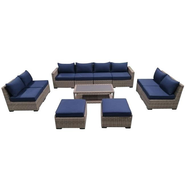 Casual Cs W18 Outdoor Pation Funiture Set Wicker Rattan Sectional Couch Sofa With Coffee Table 11 Piece Com - Patio Side Table Home Hardware