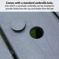 thumbnail image 5 of CQSXDA Patio Dining Table with Umbrella Hole, Weather Resistant, Rectangular Outdoor Furniture for Lawn and Yard，Black, 5 of 8