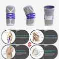 thumbnail image 5 of HUGFEGWE Compression Sleeve Knee Brace Elastic Wrap Patella Stabilizer with Silicone Gel Spring Support, Articulated Knee Pads Protector for Meniscus Tear Arthritis, Color AZ824-13097, 5 of 5