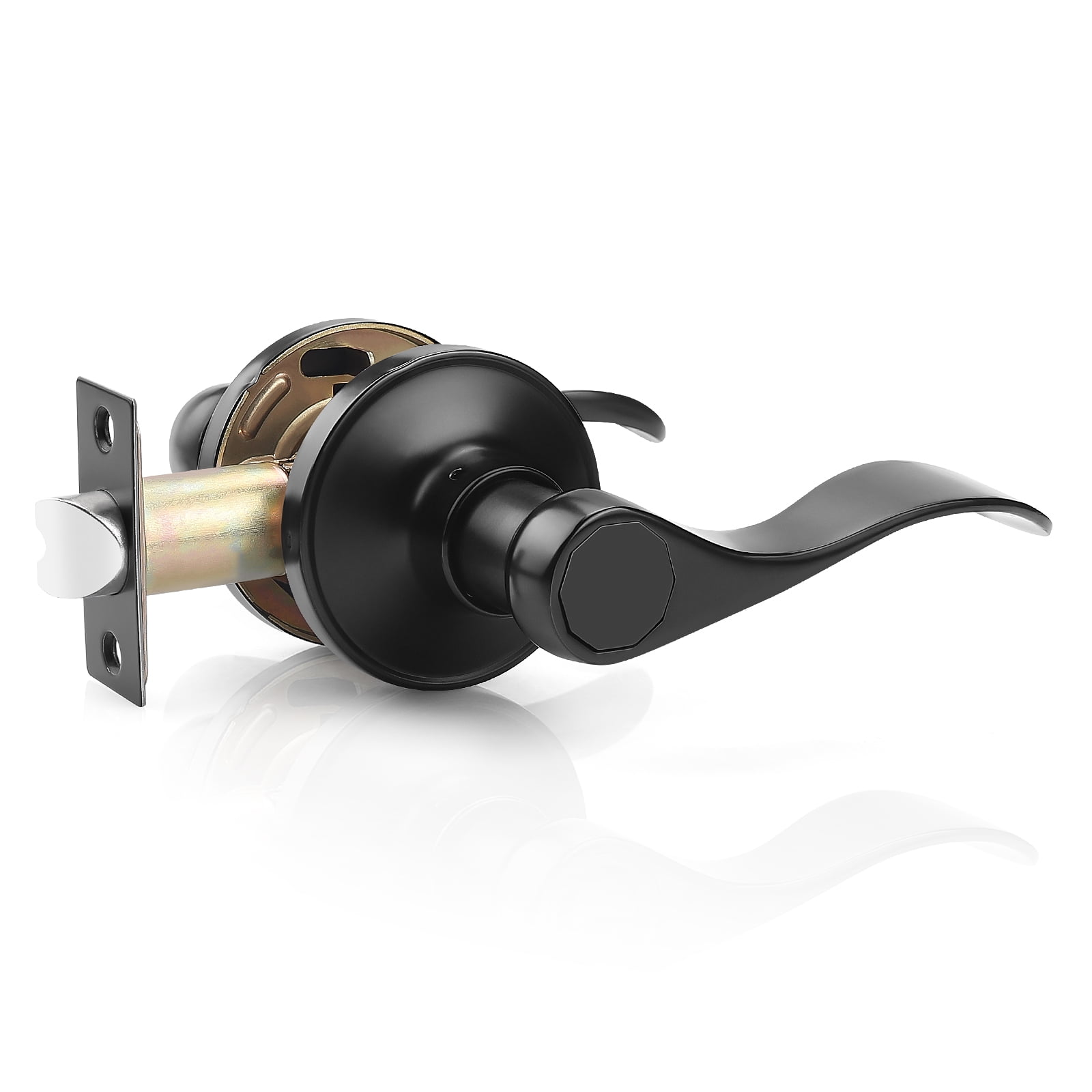 Knobelite (1 Pack) Passage Door Lever [NonLocking Lever Set], Non