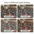 thumbnail image 7 of ODIKA 4'x6' Blue Coral Floral Midnight Blush Washable Area Rug Elegant Botanical Pattern with Vintage Charm Non-Slip, Chair-Friendly, Flatwoven for Home Office, Under Desk, 7 of 7