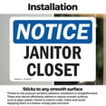 thumbnail image 2 of (2 Pack) Janitor Closet OSHA Notice Sign 18 Inch X 12 Inch Vinyl Label Decal Sticker Weather Resistant, UV Protected for Workplace, Business, and Construction Site, Made in the USA, 2 of 6