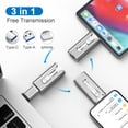 thumbnail image 6 of Topesel 32GB USB 3.0 Flash Drive, 3-In-1 Metal USB, for iphone External Storage, OTG Android Phone and Computer, Silver, 6 of 7