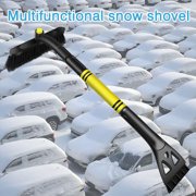 Innens Snow Brush Extendable and ice scrapers Stretchable for car windshield Squeegee Auto Frost Removal Broom for Cars 3-in-1 Yellow