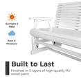 thumbnail image 4 of Innovaze 4.5 Ft Wooden Patio Glider,Outdoor Glider fot 2-Person Solid Fir Wood, Teak Tone, 4 of 9