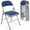Blue, variant on XgoodX 4 Pack Folding Chairs with Padded Seats, Metal Frame with Fabric Seat & Back, Capacity 350 lbs-Khaki