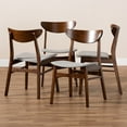 thumbnail image 5 of Baxton Studio Parlin Mid-Century Modern Transitional Light Grey Fabric Upholstered and Walnut Brown Finished Wood 4-Piece Dining Chair Set, 5 of 6
