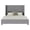 Ash White, variant on Amerlife King Size Bed Frame with 65" Tall Headboard, Upholstered Wingback Platform Design, Solid Wood Legs, Grey