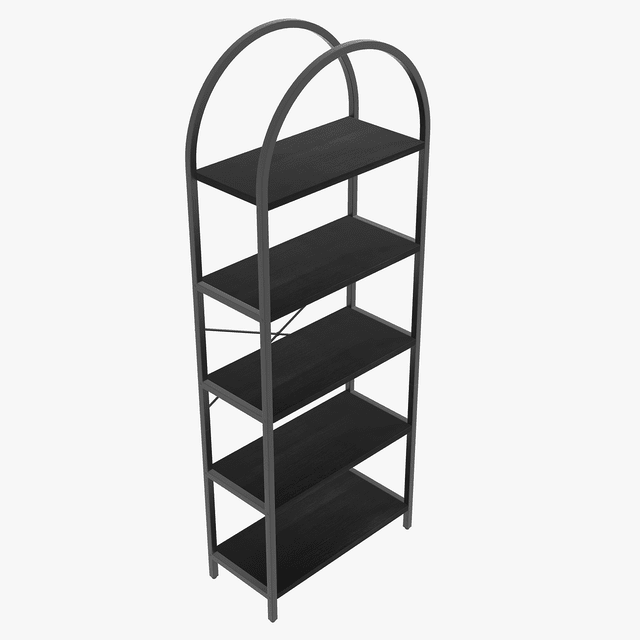 5-Tier Open Bookshelf, 70.8 Inch Industrial Display Rack with Metal Frame for Living Room, Bedroom, Office