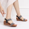 thumbnail image 6 of Ruyang Women's Wedge Sandals Open Toe Comfortable Slip On Boho Platform Sandals Women Casual Summer High Heels Sandals, 6 of 8