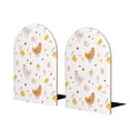 thumbnail image 2 of Picia Funny Chicken Pattern Wood Bookends for Shelves,Non-slip Bookends, Heavy Duty Wooden Bookend Support,1 Pair, 2 of 8