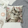 thumbnail image 2 of Nawypu  Easter Bunny Throw Pillow Cover,Rabbit Flowers Cushion Case Decoration for Sofa Couch, 2 of 5