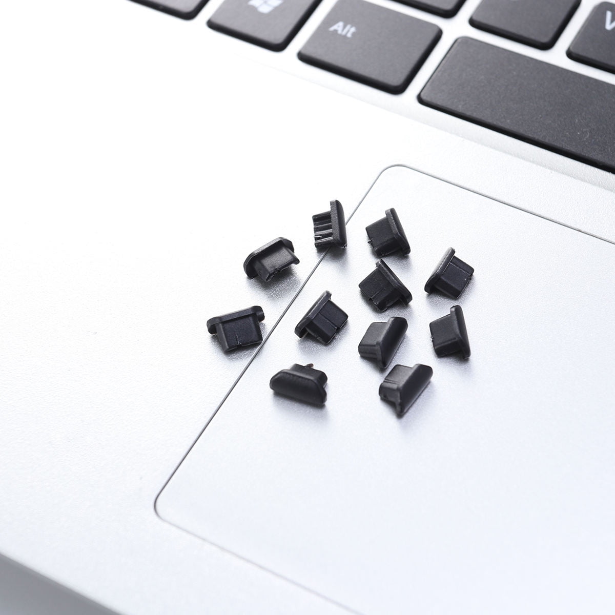 OULII 10Pcs Mobile Phone Charge Port Black Dust Plug Prevent Dirt and Sand