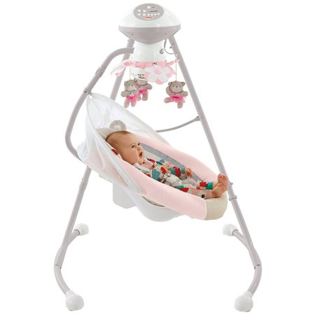 Fisher Price My Little Snugabear Cradle N Swing Pink