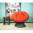 thumbnail image 4 of Papasan Chair with Orange Fabric Cushion and Gray Resin Wicker Frame, 4 of 4