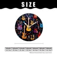 thumbnail image 2 of 12 Inch Wall Clock Battery Operated Silent Clock Decorative for Office, Kitchen, Outdoor, Living Room，Guitar Music Elegant Pattern, 2 of 5