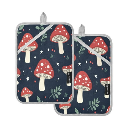

Square Pot Holder Set of 2 - Silver-Coated Quilted Heat Resistant Pads 367℃ Heat Resistant with Hanging Loop for Oven and Microwave，A Cool Spider-mans