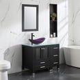 thumbnail image 2 of Wonline 36" Bathroom Vanity Cabinet & Tempered Glass Vessel Sink Bowl Faucet Drain Combo, 2 of 7