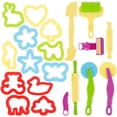 thumbnail image 1 of Durable Non-toxic Color Clay Dough Making Tools Portable Compact Easy-grip Rollers Plasticine Cutters Animal Molds Mini Clay Tools Kit, 1 of 8