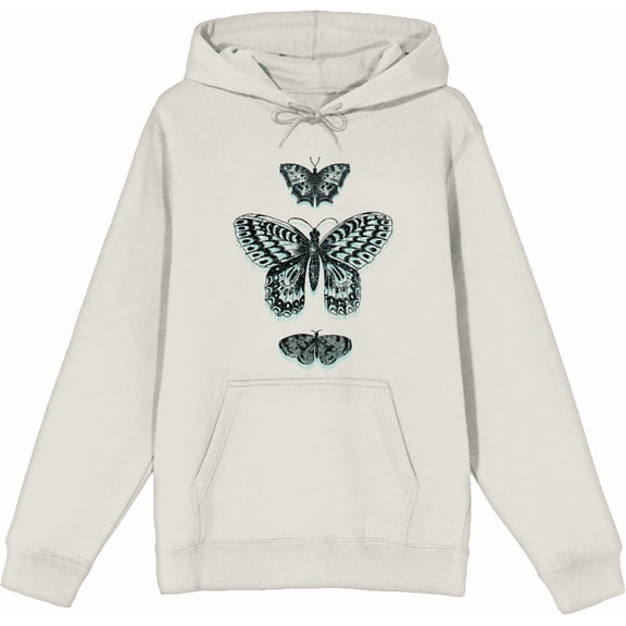 Celestial Tropics Butterflies Adult Sand Long Sleeve Hoodie-Medium