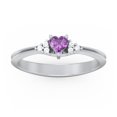 thumbnail image 2 of Bague en Forme de Cœur avec Accents d'Épaule - Améthyste (Février), 2 of 4