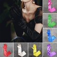 thumbnail image 6 of Yesbay 1 Pair Long Gloves Silky Material Fancy Dress Gloves Wedding Dress Photography Accessories, 6 of 9