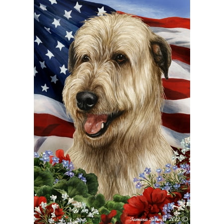 Irish Wolfhound Wheaten - Best of Breed  Patriotic I Garden