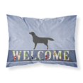thumbnail image 1 of Funda de almohada Treasures Welcome Black Labrador Retriever, estándar Caroline's Treasures BB5512PILLOWCASE, 1 of 1